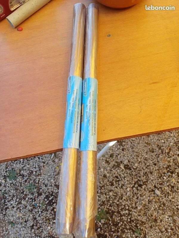 2 rollos de cubierta de libro sin estrenar 45 cm de ancho 4 m – photo 2